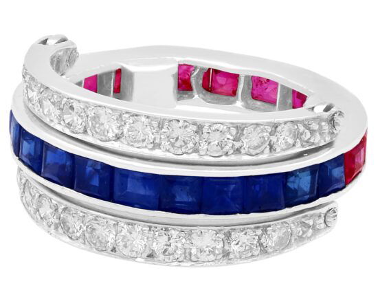 Bilateral Gemstone eternity ring