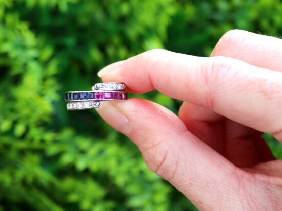 gemstone eternity ring outside