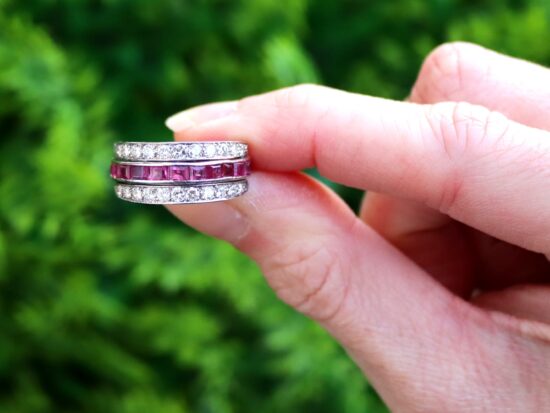 gemstone eternity ring outside