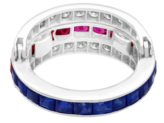 sapphire diamond ruby eternity ring
