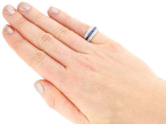 wearing Bilateral Gemstone Ring Vintage