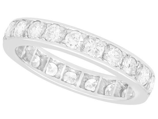 18ct White Gold Eternity Ring Vintage