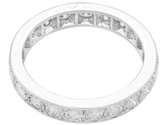 diamond 18ct White Gold Eternity Ring Vintage