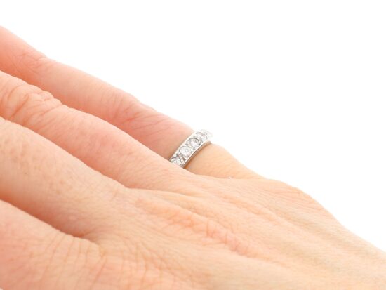 18ct White Gold Eternity Ring Vintage on hand