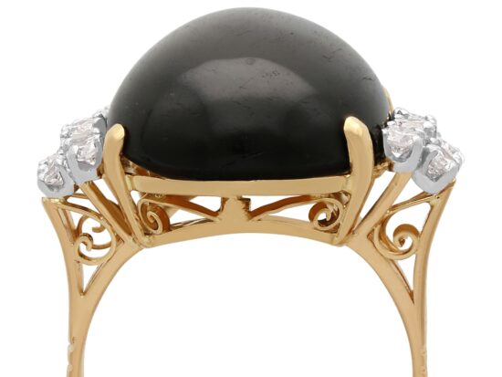 Star Onyx Ring with Diamonds