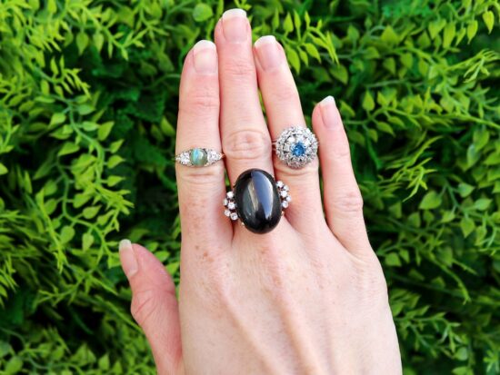 gemstone rings outside