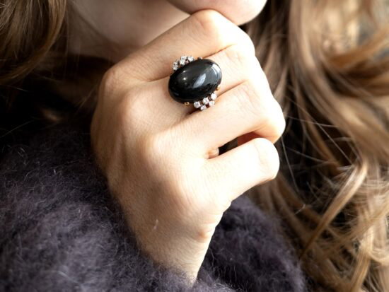 wearing star onyx ring