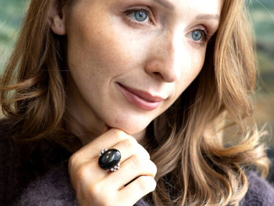 wearing star onyx ring