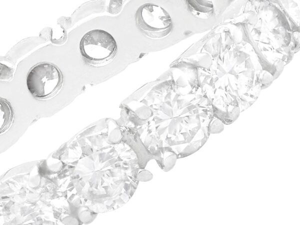 Platinum Eternity Ring with Diamonds close up