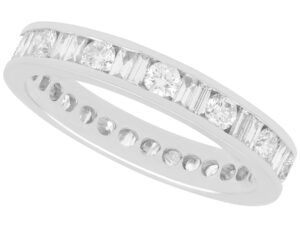 Baguette Diamond Eternity Ring White Gold