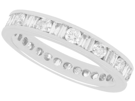 Baguette Diamond Eternity Ring White Gold