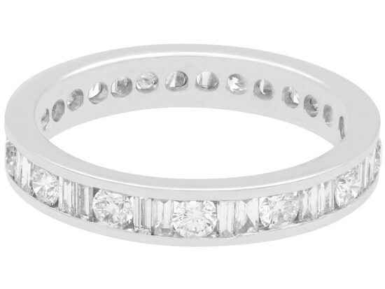 Baguette Diamond Eternity Ring White Gold