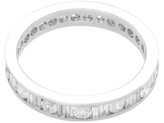 vintage Baguette Diamond Eternity Ring White Gold