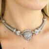 Diamond Necklace Being Worn