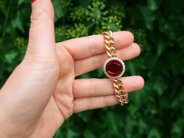 Garnet Yellow Gold Bracelet Outdoor