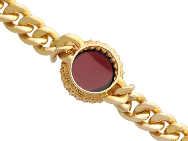 Garnet Diamond Bracelet Reverse View