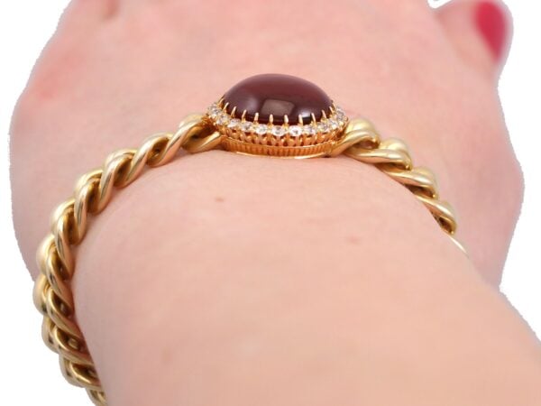 Garnet Bracelet Worn Close-Up