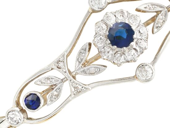 Sapphire Diamond Cluster Close-Up