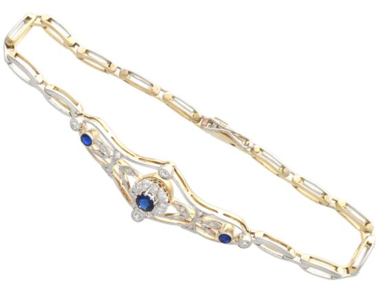 18ct Yellow Gold Sapphire Bracelet
