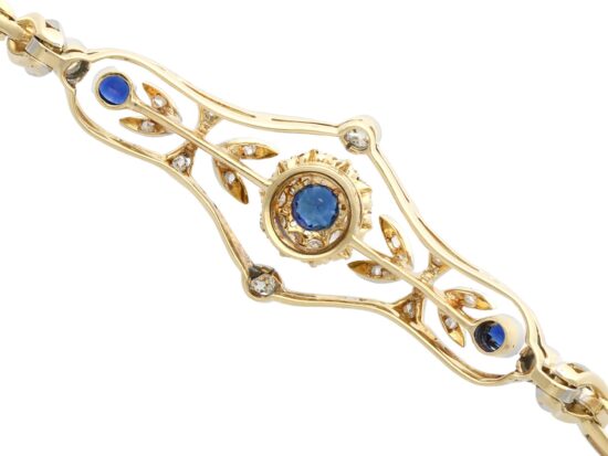 Sapphire Diamond Bracelet Reverse View