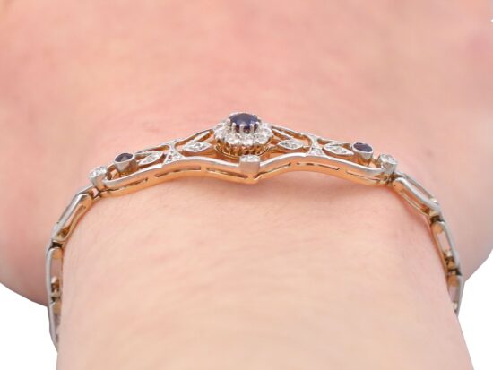 Sapphire Bracelet Worn Close-Up