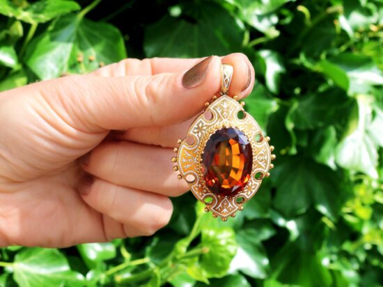 Victorian Citrine Pendant Product Shot