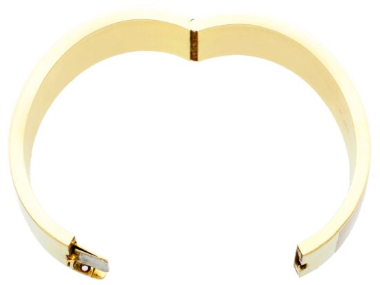 vintage gold and gemstone bangle open