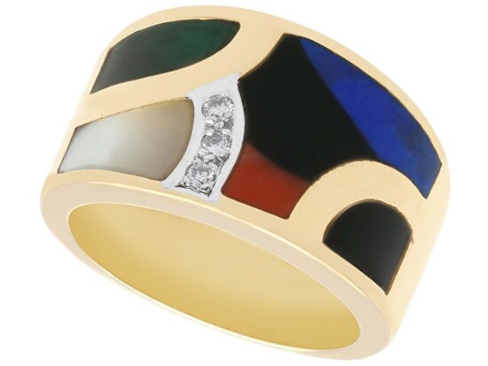 vintage gold and gemstone ring
