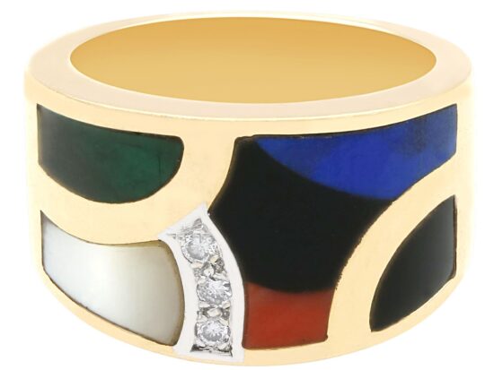 vintage gold and gemstone ring