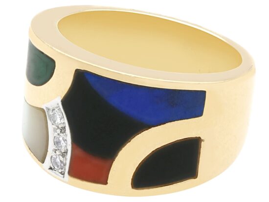 vintage gold and gemstone ring