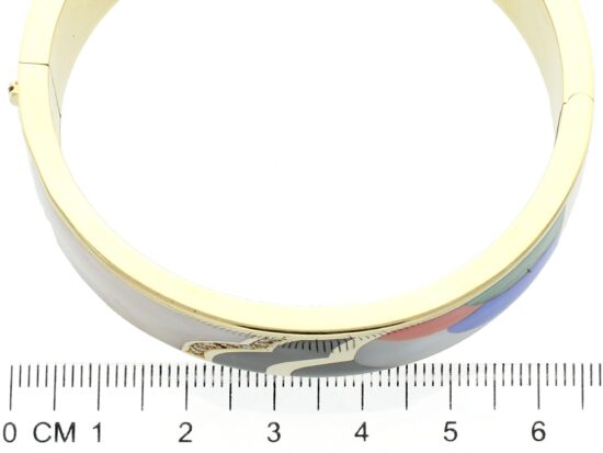 vintage gold and gemstone bangle size