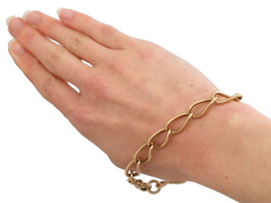 Gold Bracelet On Wrist