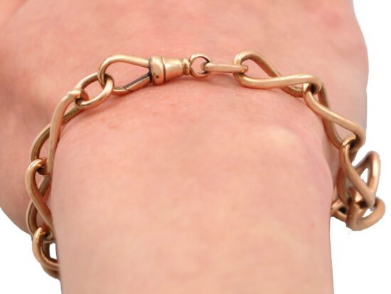 Gold Bracelet Worn Close-Up