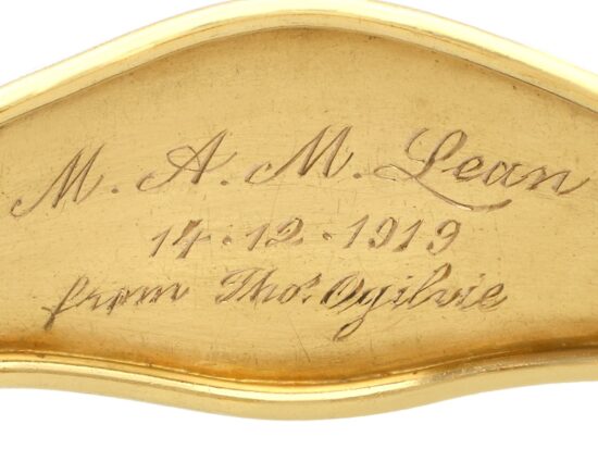 Antique Gold Hallmark Close-Up