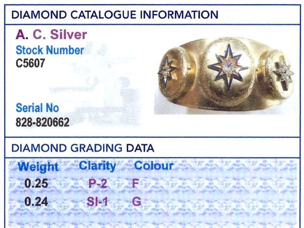 Diamond Grading Card With Bangle
