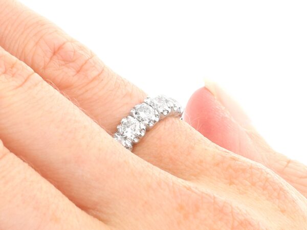 White Gold Full Eternity Ring on hand