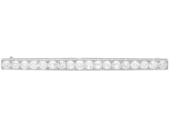 Old Cut Diamond Line Brooch