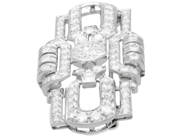 art deco diamond brooch