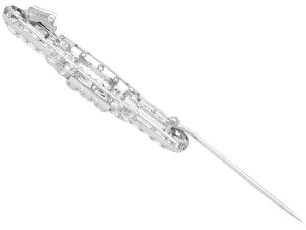 art deco platinum diamond brooch pin