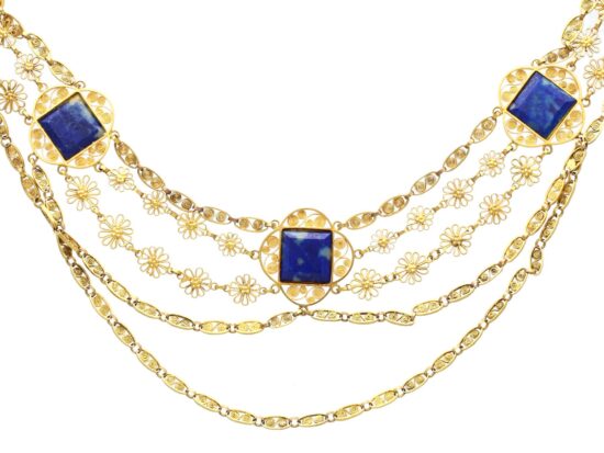Victorian Lapis Lazuli Necklace
