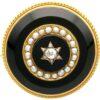 Victorian Onyx Brooch with Diamonds