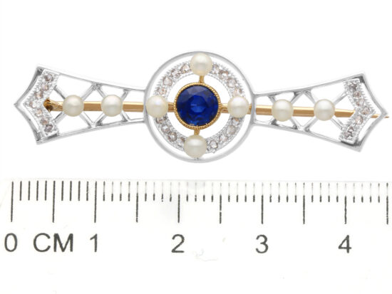 Edwardian Sapphire Brooch size