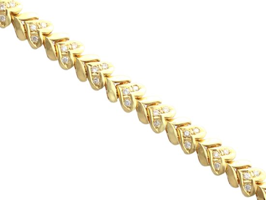18ct Yellow Gold Diamond Bracelet