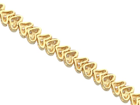 Diamond Gold Bracelet Reverse View