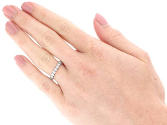 wearing White Gold Full Eternity Ring