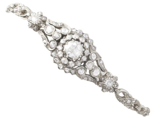 Vintage Diamond White Gold Bracelet