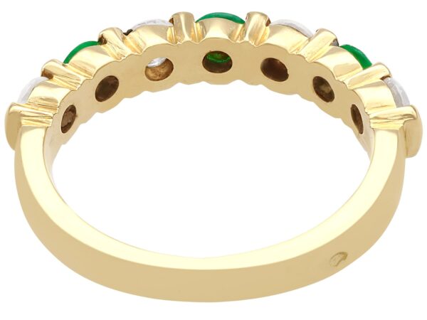 vintage emerald and diamond eternity ring
