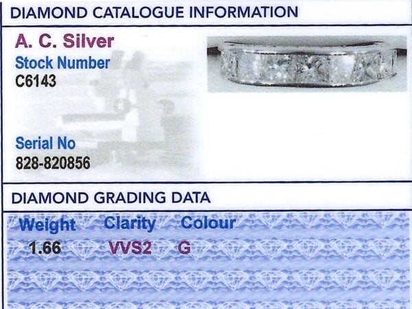 Platinum Eternity Band grading card