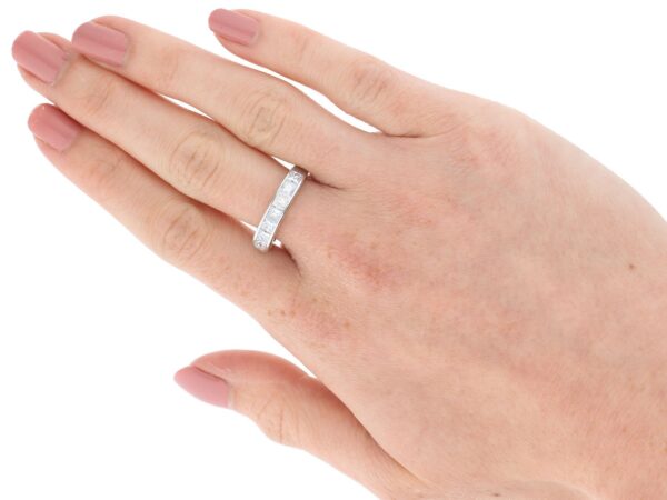 Platinum Eternity Band wearing