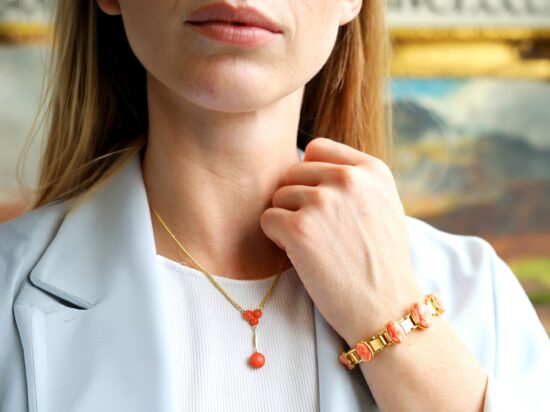 Hardstone and Yellow Gold Bracelet